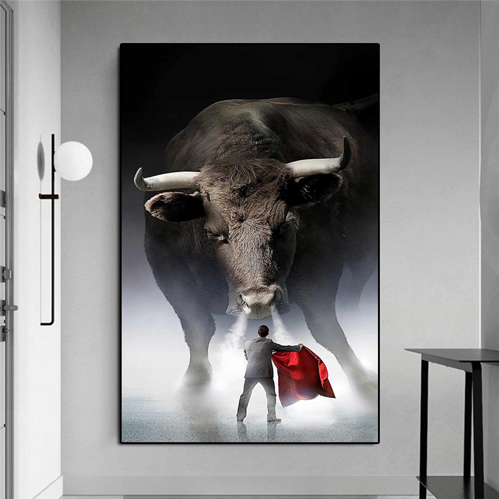 Amazon｜キャンバス絵画マタドール闘牛士の戦いのアートポスターと