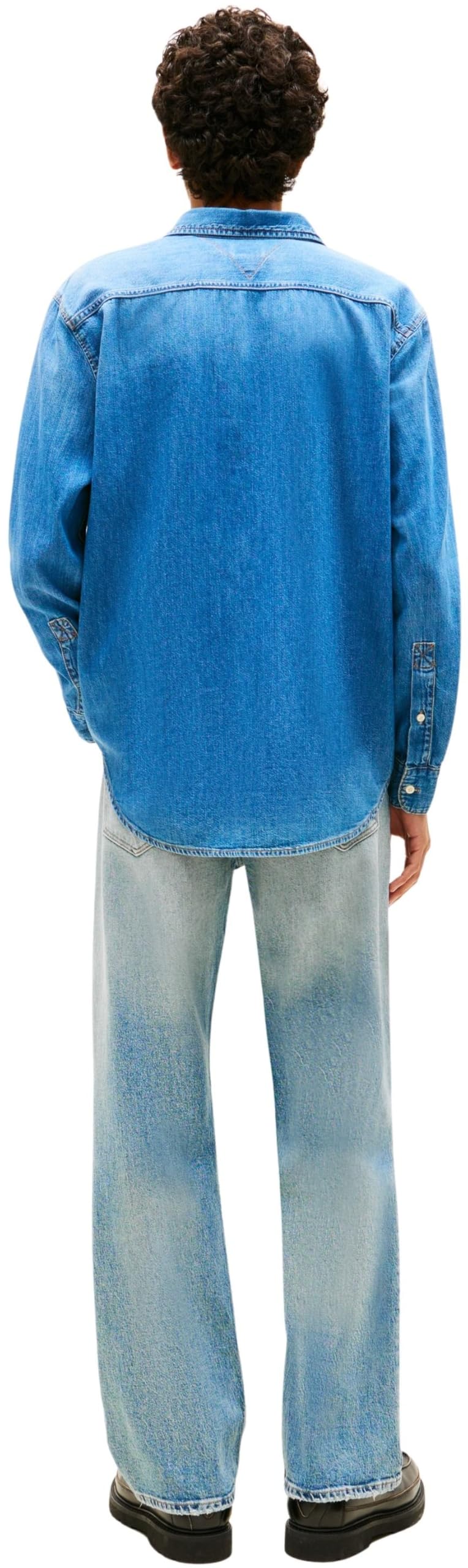 Tommy Jeans Relaxed Denim Shirt Ext Bj8037 Dm0dm23028 Camisa L/S Hombre (Pack de 1)