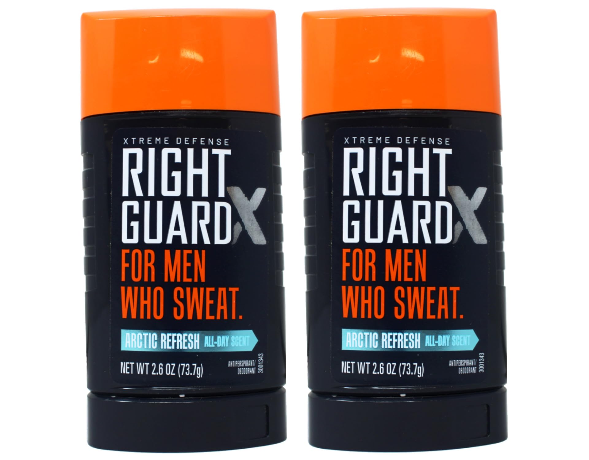 Right GuardXtreme Defense 5, Arctic Refresh Antiperspirant Solid, 2.6 Ounces each, Twin Pack