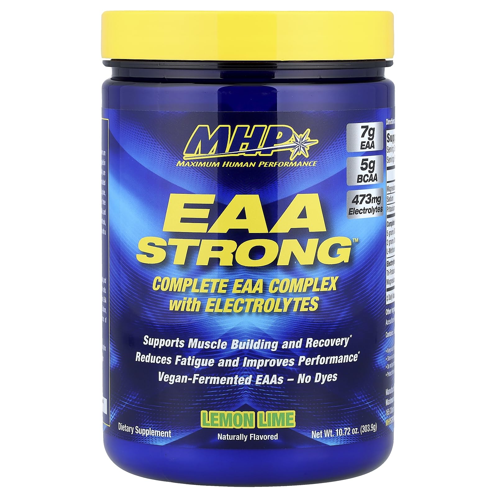 Maximum Human Performance Mhp Eaa Strong, All 9 Essential Amino Acid Supplements, Electrolytes, Lemon Lime