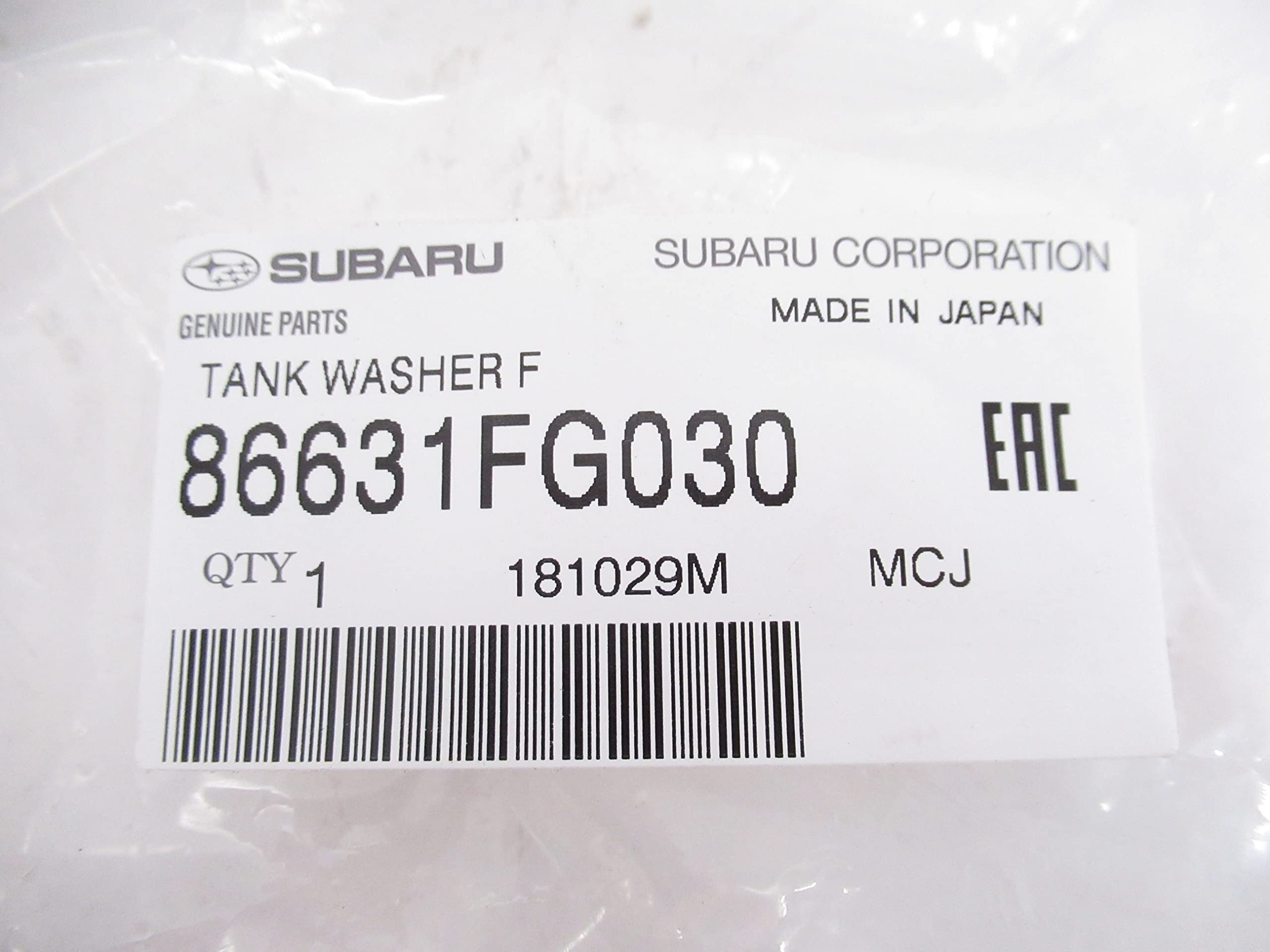 Subaru 86631 FG030, depósito de líquido limpiaparabrisas