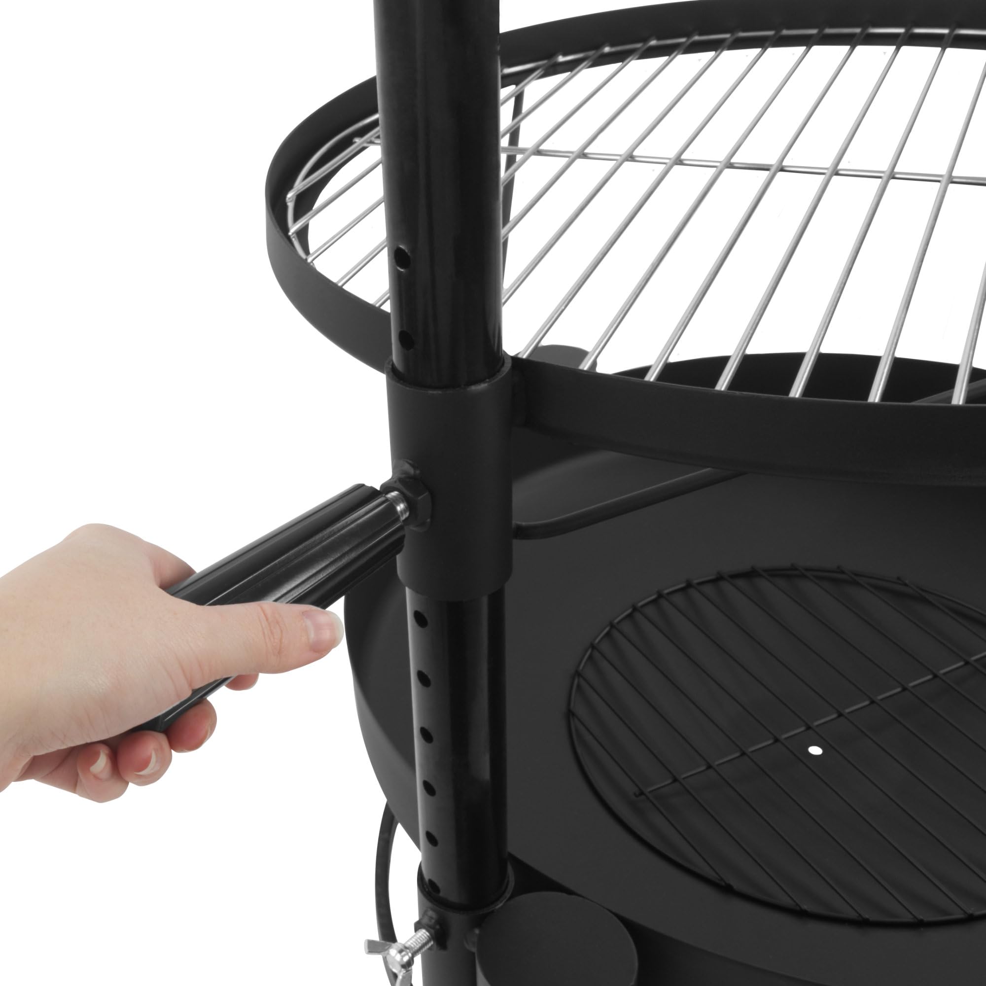 BBQ-Toro Braciere con griglia Ø 50 cm, 2in1, regolabile in altezza, a carbone, da esterno