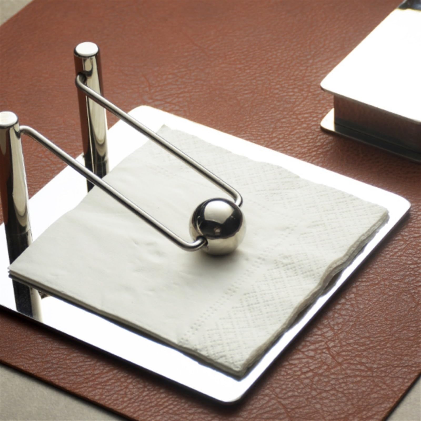 Dispensador de servilletas independiente con brazo pesado para encimeras de cocina y mesas de comedor