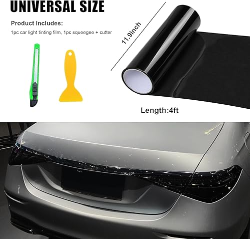 Miniatura 2 de Suvnie Película de tinte de luz de automóvil de 12 × 48 pulgadas, faros delanteros brillantes de camaleón, luces traseras, películas de luces