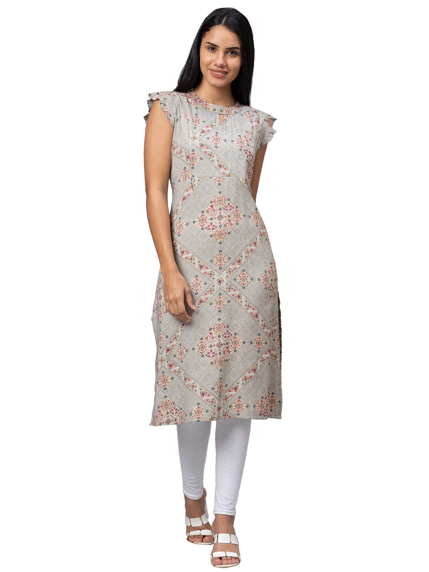 Women's Rayon Relaxed Fit A Line Nursing & Feeding A-Line Kurti 5110-image-33