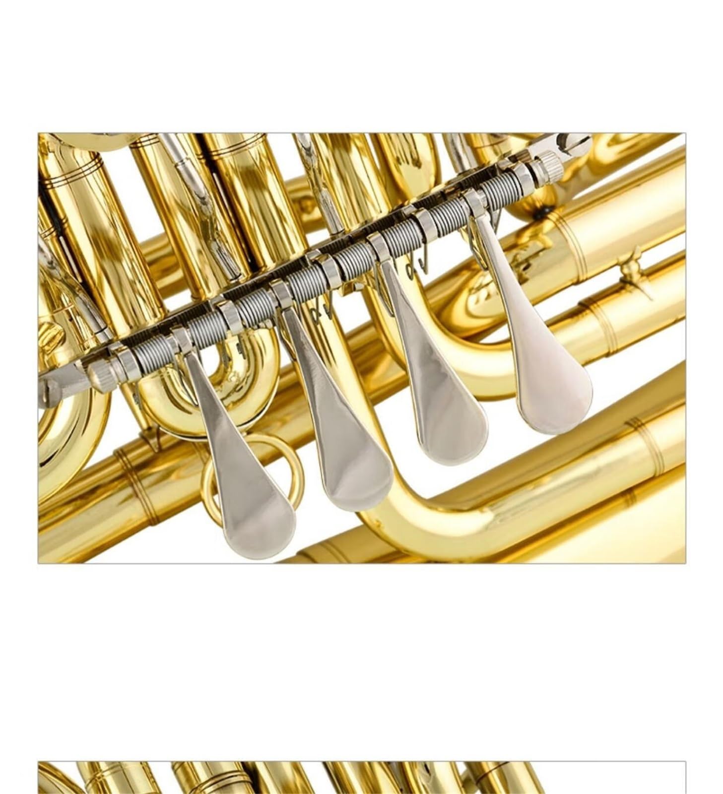Professionelles Waldhorn Vier Klappen Waldhorn In Der Tonart Bb F Doppel- Und Einzelreihe Für Anfängerprüfungen Gold Kupfer(Split gold copper material)