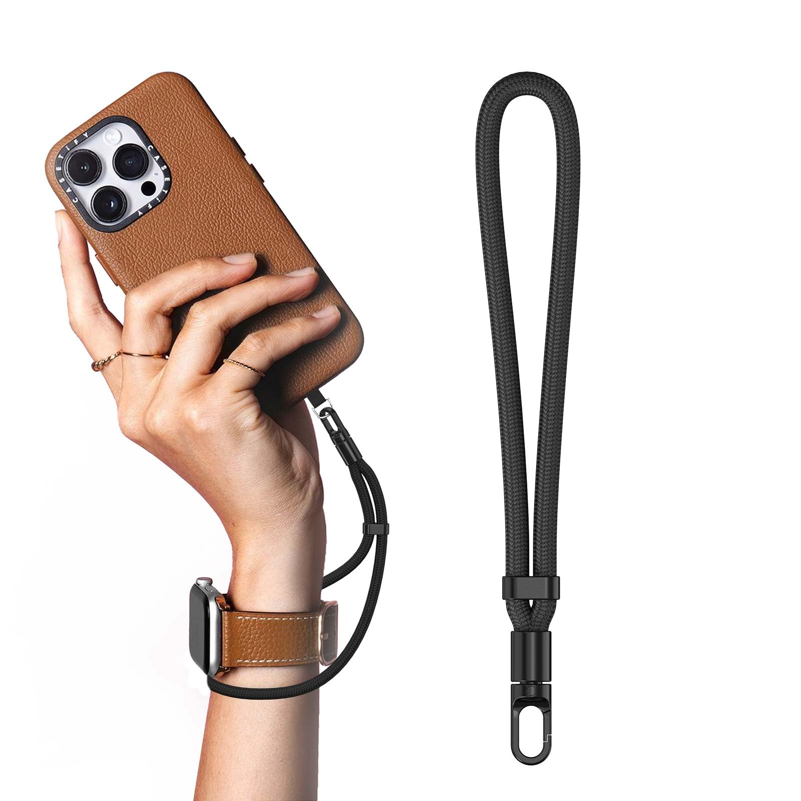 Phone Wrist Strap, Anti Theft Phone Strap, Adjustable Cell Phone Lanyard Strap with 360° Rotating Hook, Hand Wrist Strap Lanyard with Tether Tabs for Smartphones-image-36