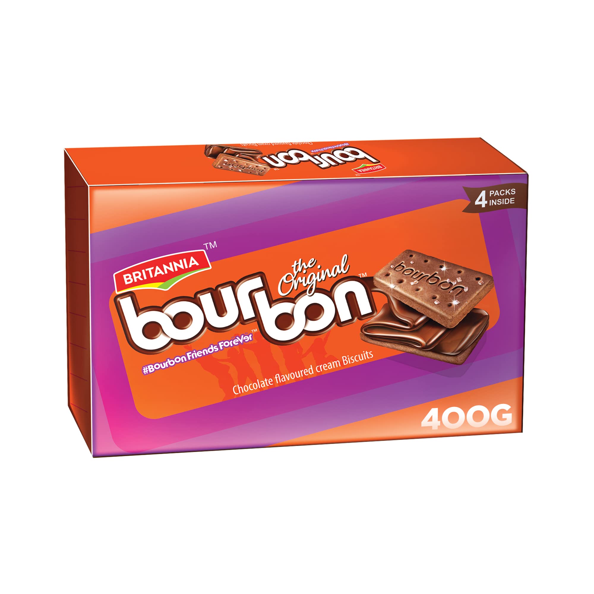 Britannia Bourbon Chocolate Flavoured Cream Biscuits 400g