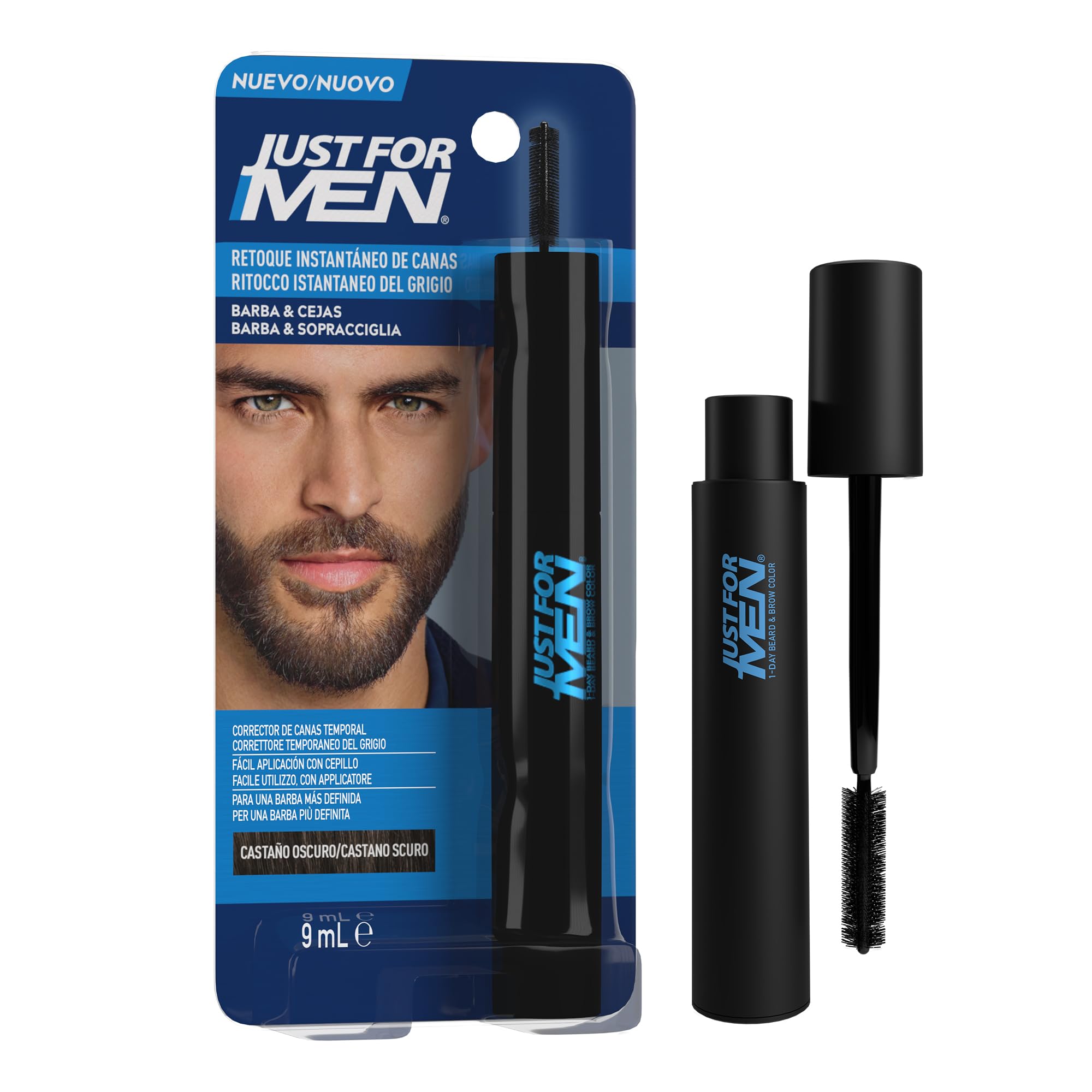 Just For Men Retouche instantanée de cheveux gris et sourcils marron foncé