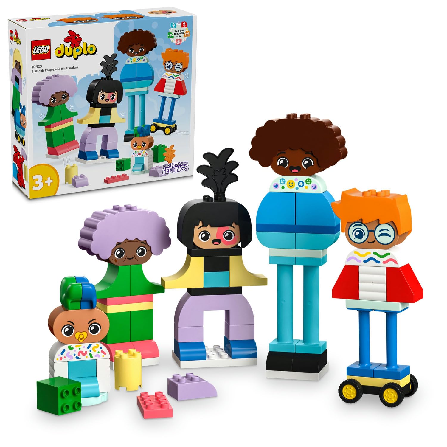 LEGO DUPLO Kasabası İnşa Edilebilen Duygulu İnsanlar 10423-3 Yaş ve Üzeri Çocuklar için Eğitici Oyuncak Yapım Seti, Doğum Günü Hediyesi Fikri (71 Parça)