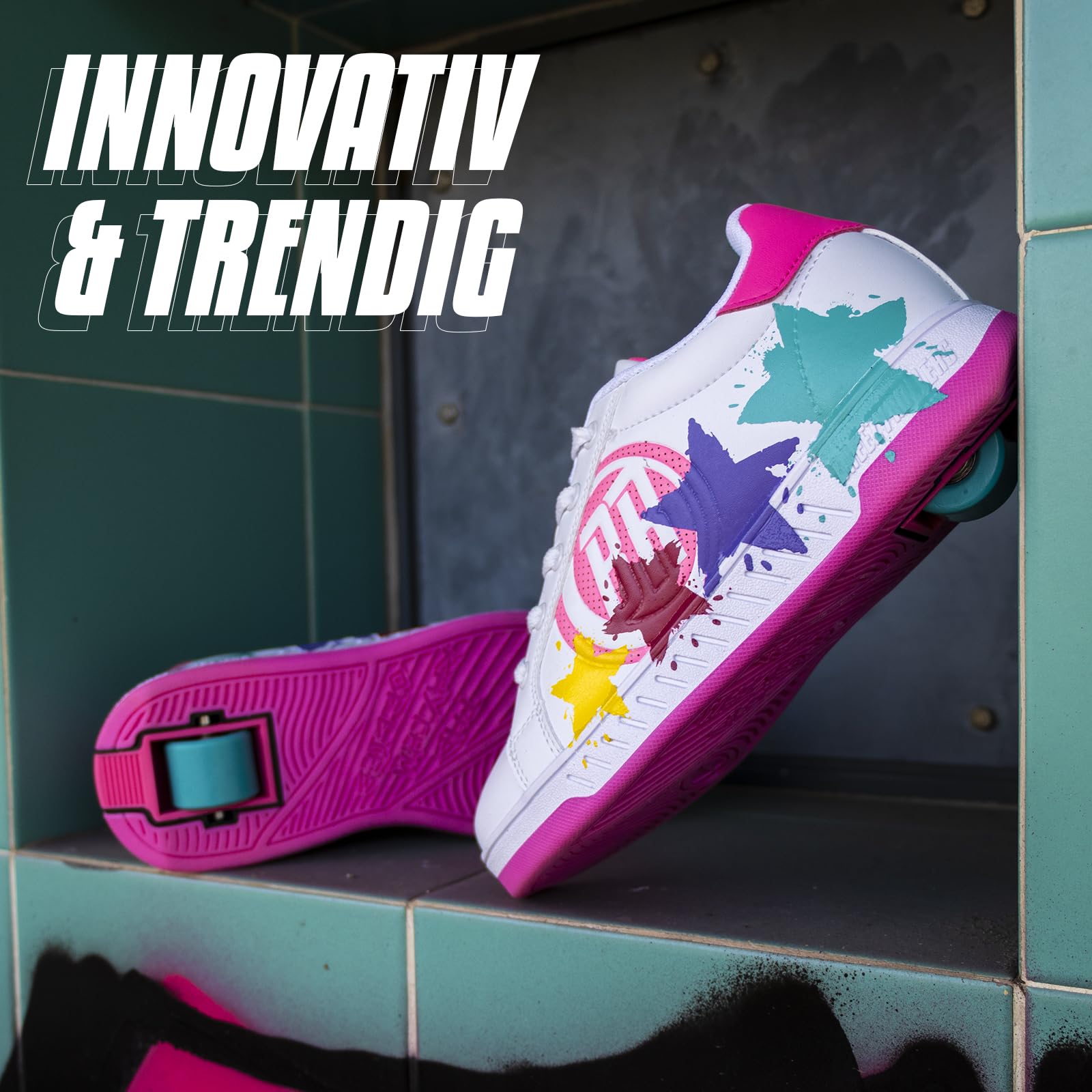 BREEZY ROLLERS Rollschuhe-Sneaker Kids mit patentiertem Klick-System für Mädchen & Jungen