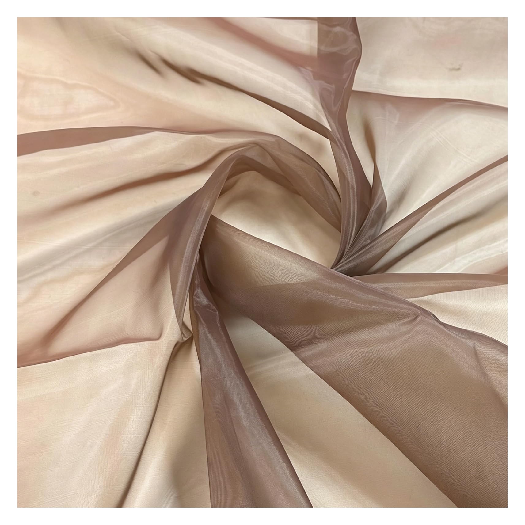 10M x 1.5M Organza Stoff Meterware Transparent Stoffe Zum Nähen Tüll Dekostoff Netzstoff Organza Modestoff Glänzend Kostümstoff für Tischdecken, Kleidung, DIY Basteln, Hochzeitsdeko