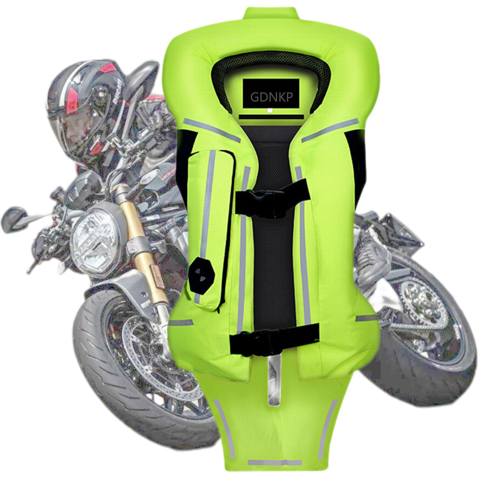 Chaleco Airbag Moto Homologado,Hinchablechaleco Reflectante Motocross Transpirable Ajustable Reutilizado Hombre Mujer Corazas Ropa De Protección para Moto