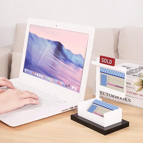 Miniatura 7 de FRIUSATE Soporte para tarjetas de visita de bienes raíces, letrero de venta para agente de bienes raíces, escritorio de negocios, soporte para