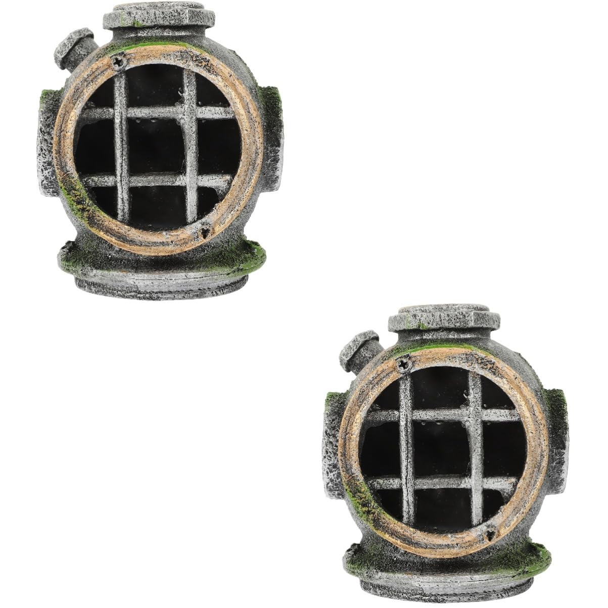 Mipcase 2 Pièces Cachette D'aquarium Quai des Tortues Filtres D'étang à Poissons Petit Habitat du Poisson Maison De Poisson Décorative Décor D'aménagement Paysager D'aquarium Résine