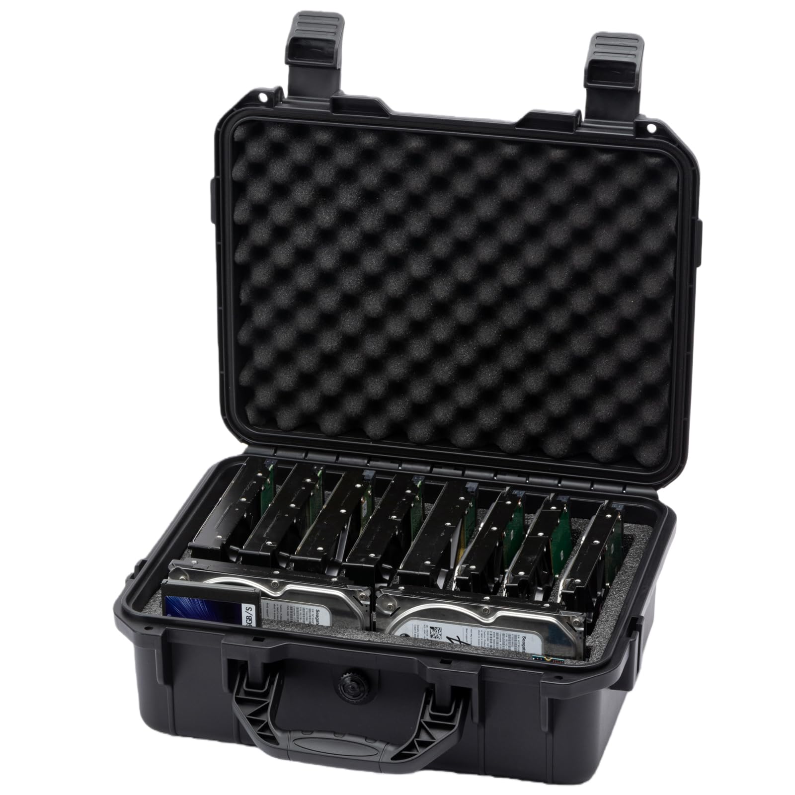 Custodia per disco rigido, 10 alloggiamenti di protezione HDD Storage Box, adatta per HDD da 3,5 pollici