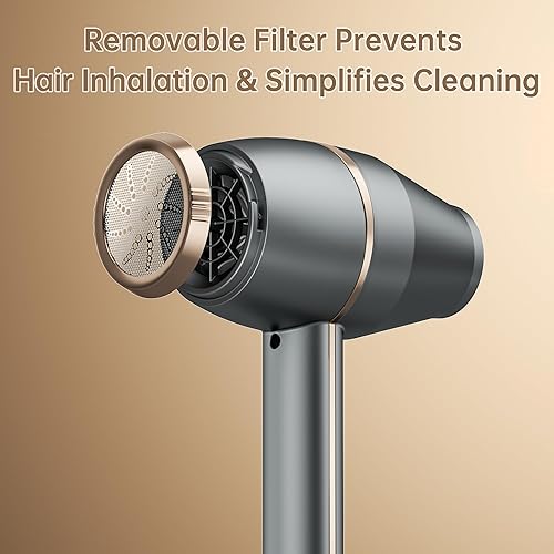 Miniatura 5 de CONFU Secador de pelo profesional  1875 vatios potente secador de pelo rápido para mujeres y hombres  Secador de pelo iónico de salón con difusor