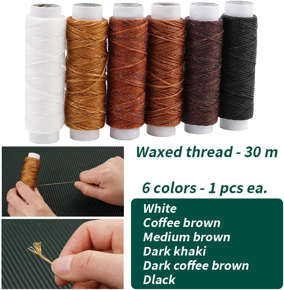 WONVOC Book Binding Kit, Book Making Kit, Bone Folder Tool for Paper Crafting, Awl Tool Bookbinding,Waxed Thread, Bookbinding Needles for DIY Bookbinding Crafts