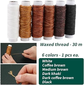 WONVOC Leather Craft Tool Book Binding Kit Ebony Wood Leather Burnisher Tool