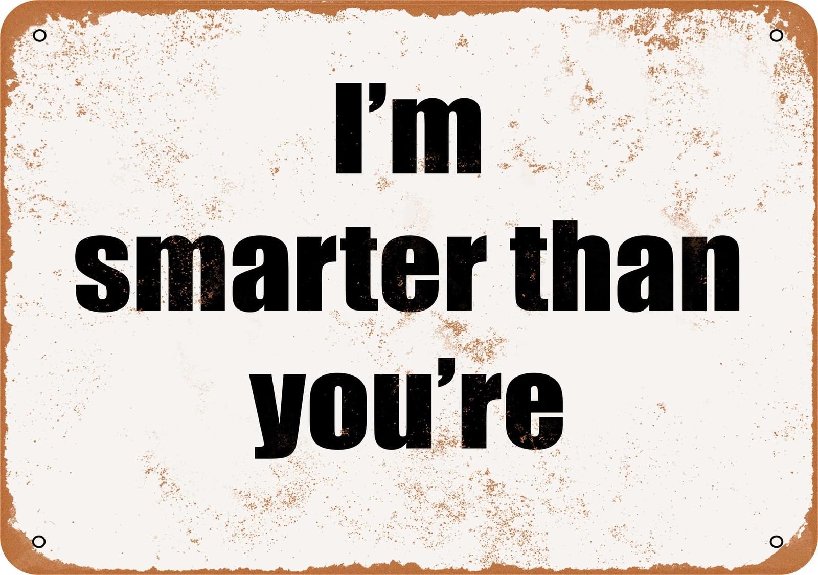 Miaomansenstore Metal Sign - I'm Smarter Than You're- Vintage Look Home Decor