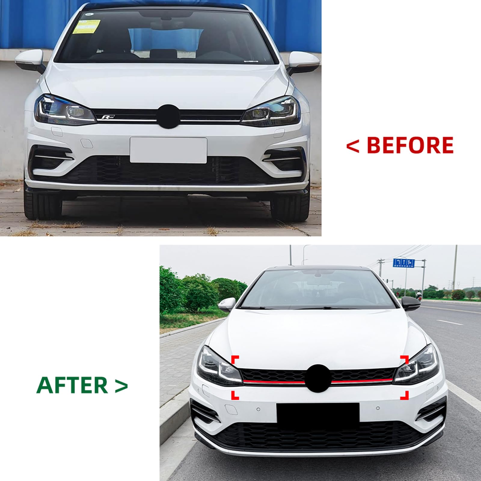 Amazon | フロントバンパーグリル。VWゴルフ7.5 MK7.5 GTI 2017-2019用