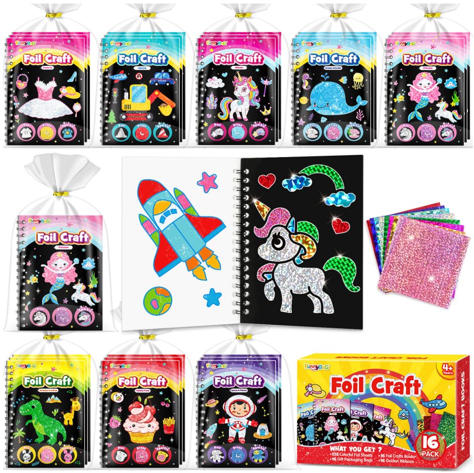 FUNNYB&G Arte com folha atividade livros colorir detalhes aniversários crianças, 2 em 1 folha art & livros de colorir infantis, presentes de aniversário para crianças colégio| artesanato meninos