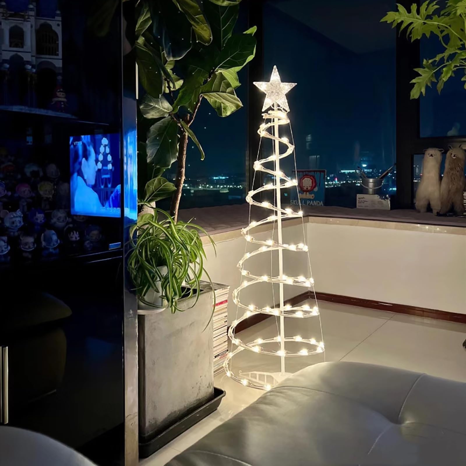 Amazon.co.jp: クリスマスツリー LEDツリー 150cm スパイラルツリー