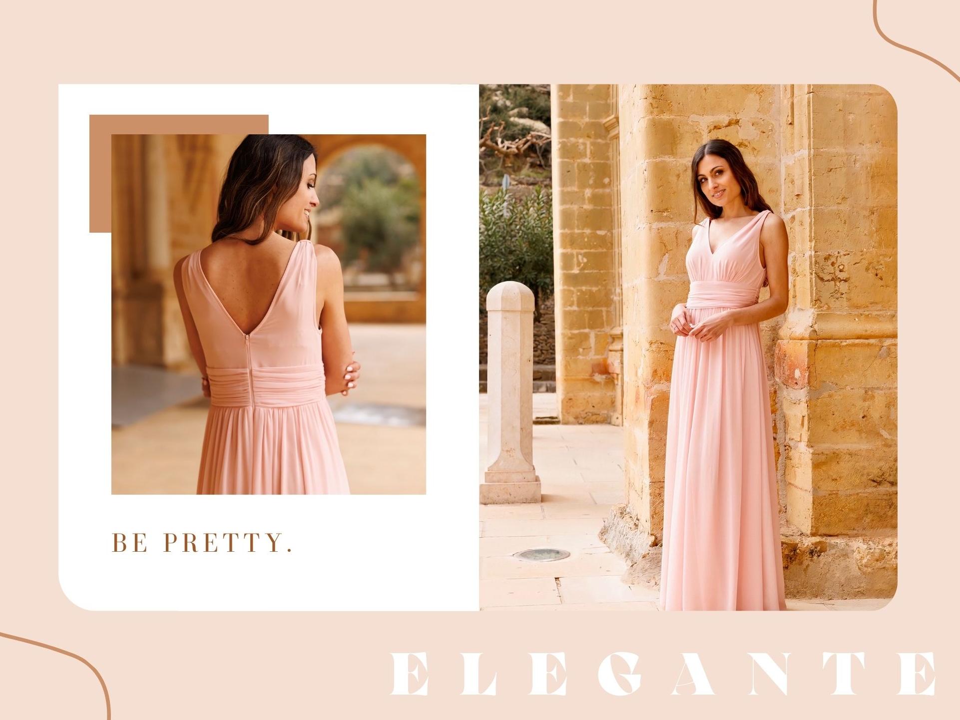 Vestito Da Cerimonia Ever-Pretty - Scollo A V, Senza Maniche, In Chiffon Elegante - Foto 4