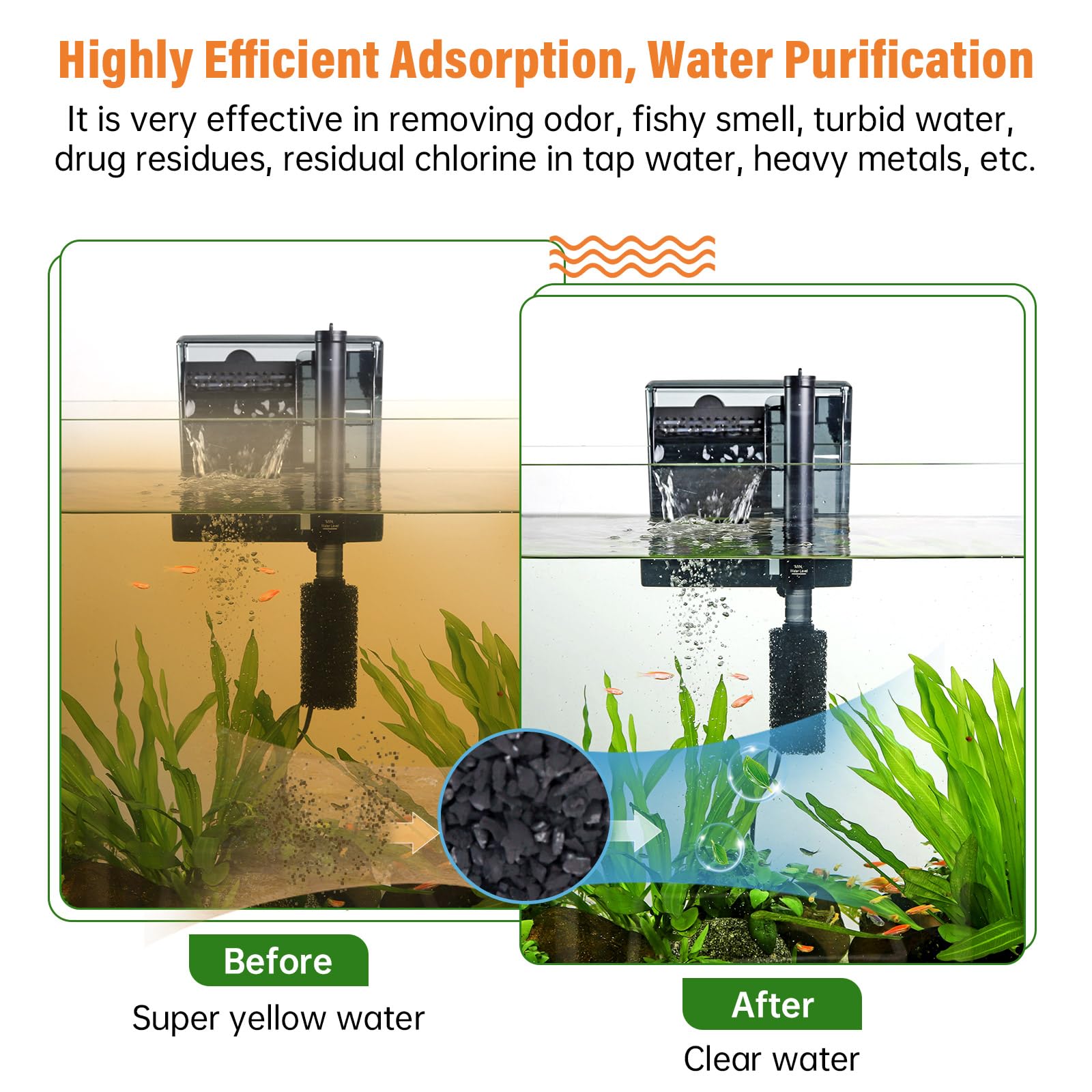 Photo inspiration: Visual Reference: Snapklik Com Hygger Aquarium Activated Carbon Premium Natural