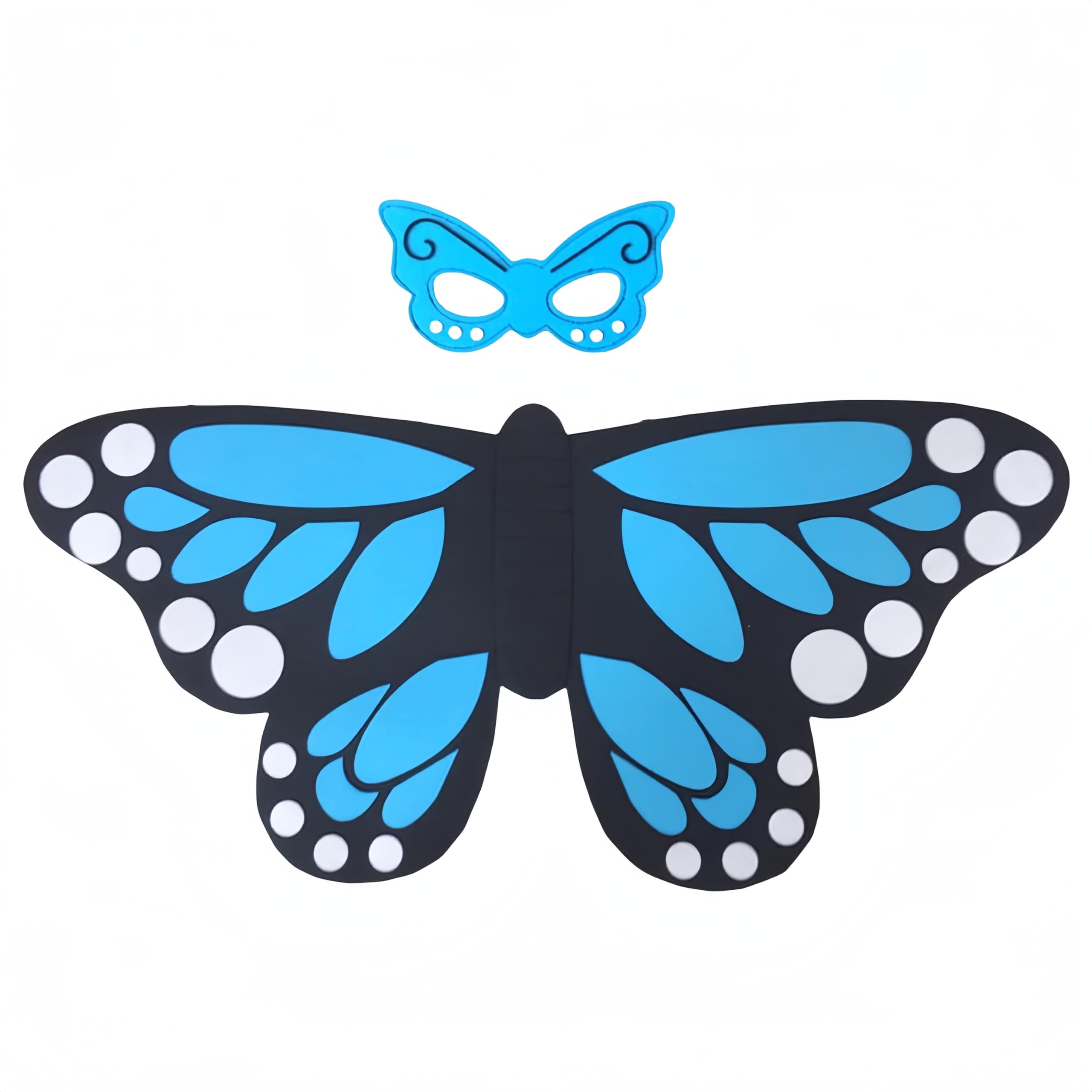 Proumhang Kids Bird Wings Costume For Age 3~8 Years,Bird Owl And Peacock Masque Owl Dress Up,Boys Girls Felt Eye Masque And Wings Set,Halloween Colorful Fancy Dress
