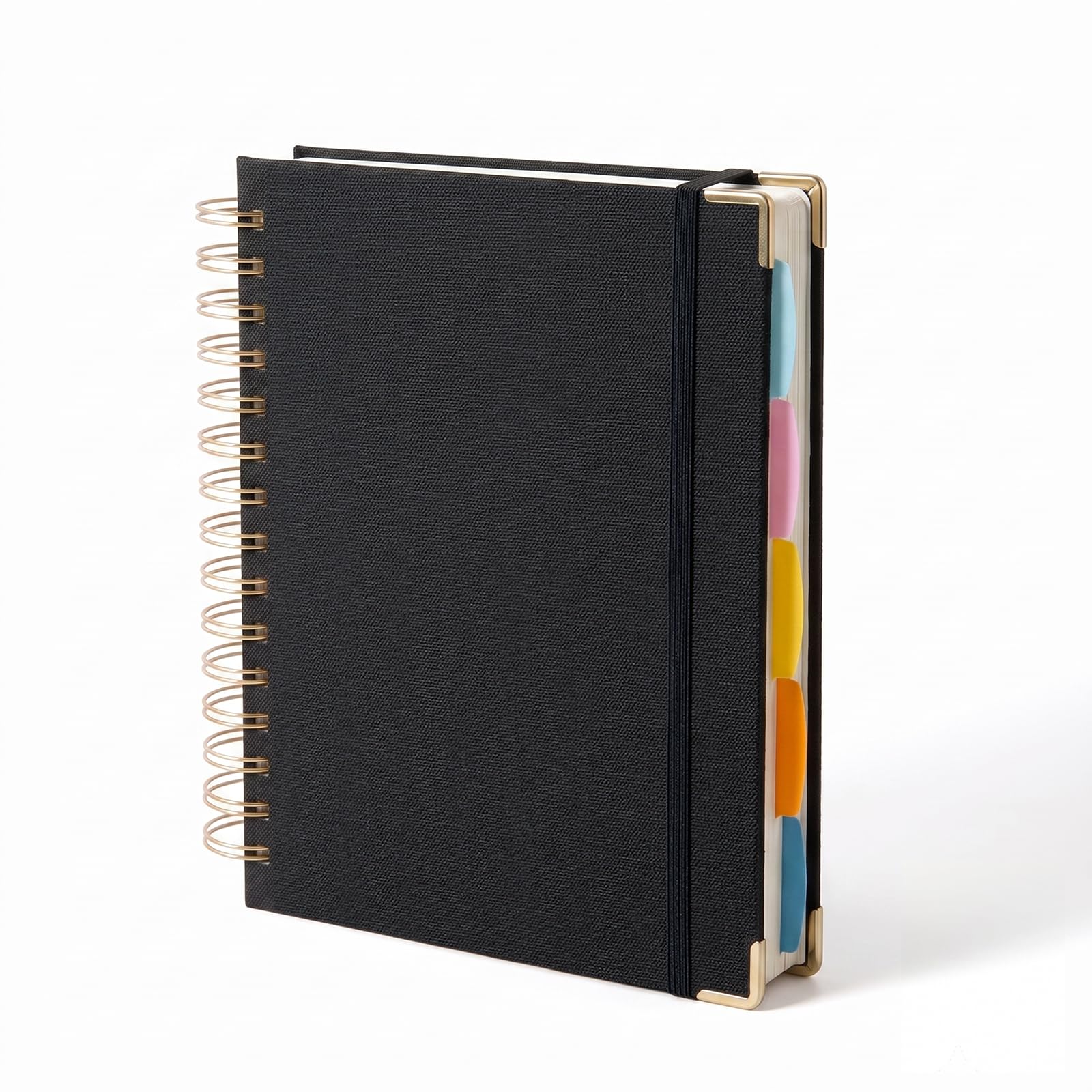 A4 Notebook with Dividers, 300 Pages Project Book, 100gsm Ivory Paper