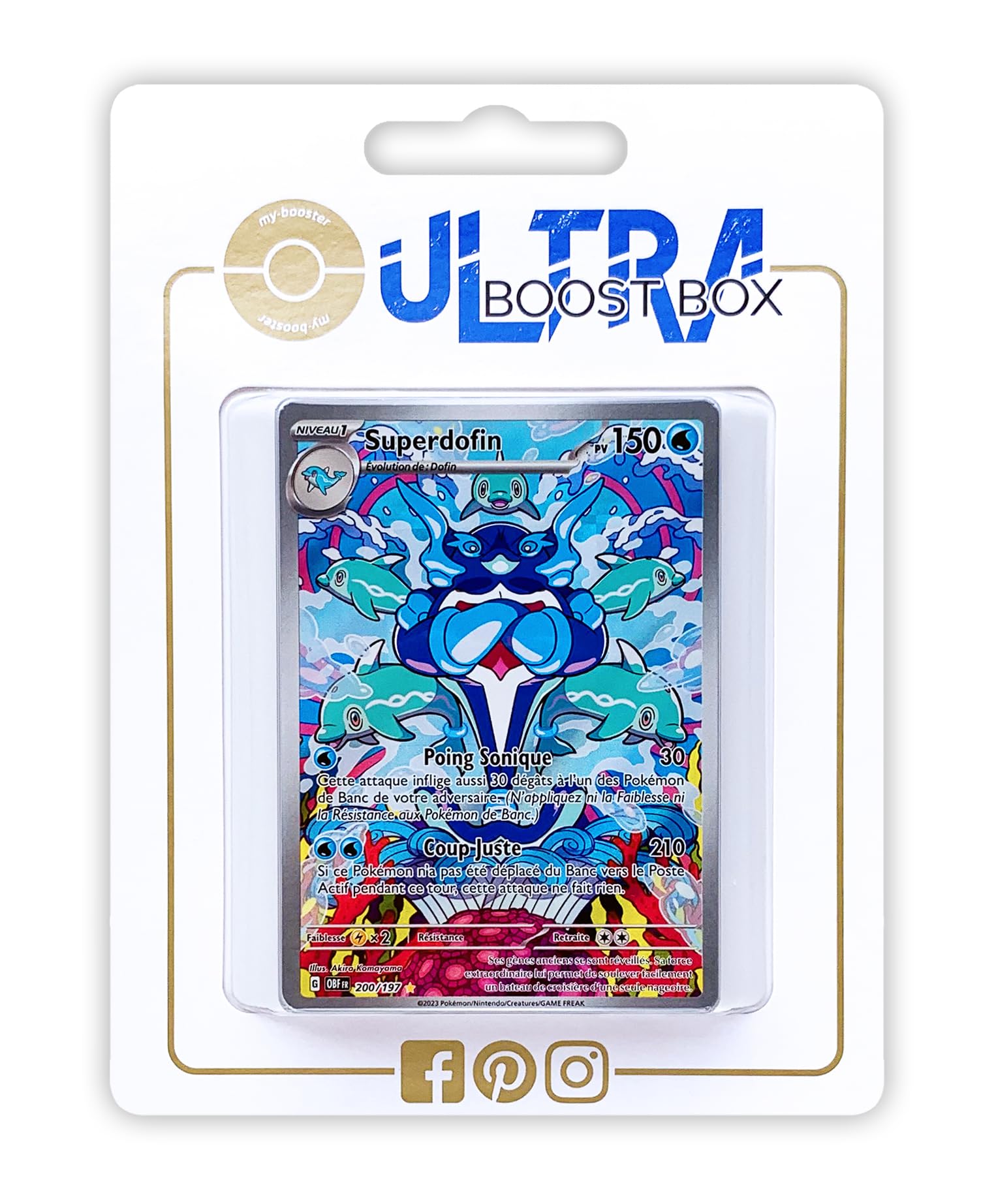 alternative pokemon cards Superdofin 200/197 Pokémon Secret Gallery - Ultraboost X Scarlet and Violet 03 Obsidian Flames Pack:50 Units Style:Text The 10 Cards Everybody