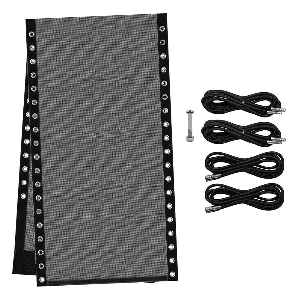 CTRLZS Lounge Chair Fabric Replacement 4 Bungee Cord Mesh Cloth Repair Kit for Outdoors-for Patio Recliner Outdoor Lawn Pool Black