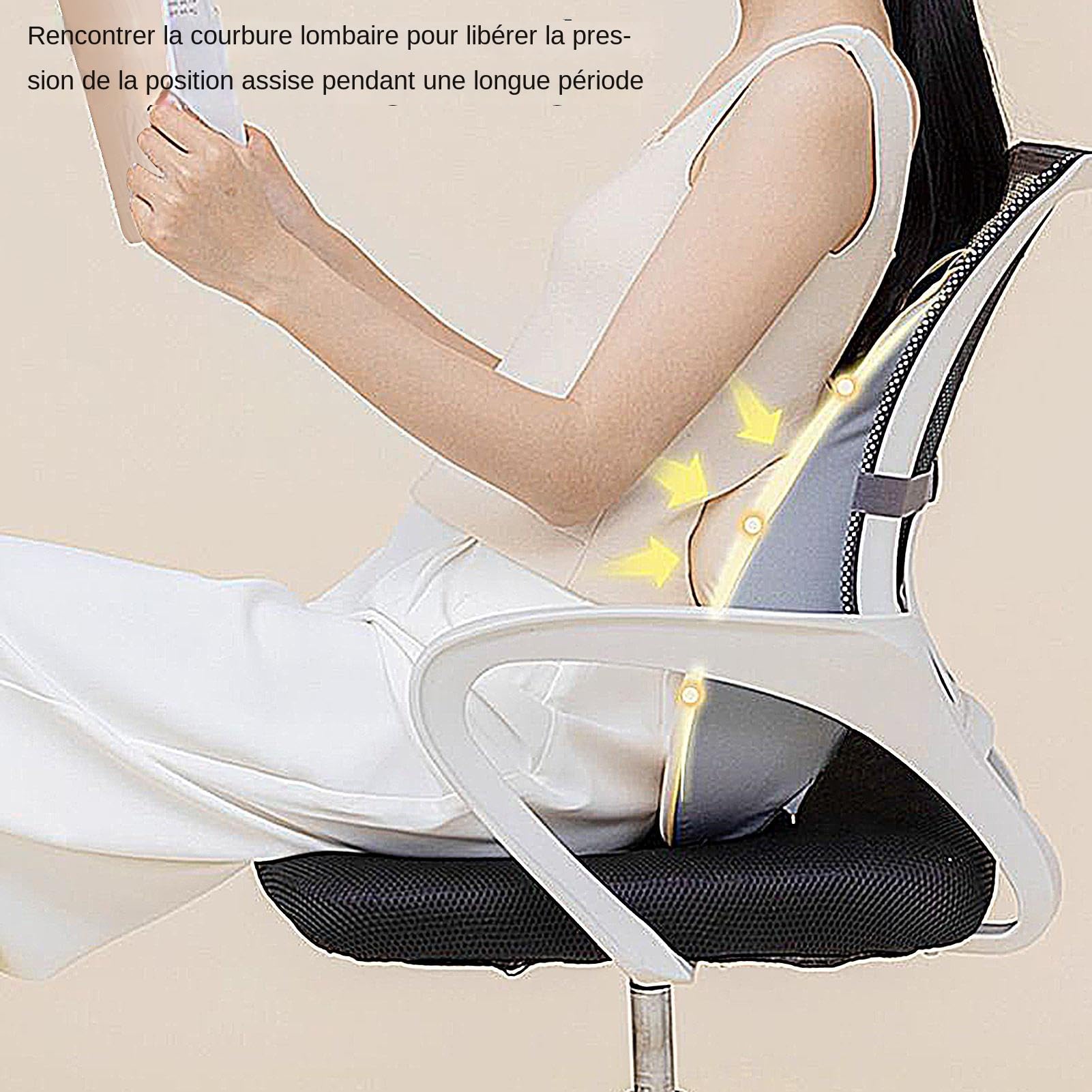 Poduszka pod lędźwie Ergonomiczna Poduszka Siedziska Z Regulowanym Paskiem