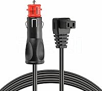 Vista 8 de DRRI Compresor portátil de ángulo recto de 12 V CC, mini refrigeradores de automóvil, cable de alimentación termoeléctrico universal para automóvil