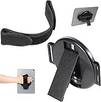 Vista 1 de Tablet Stand with Hand Strap 360 Degree Rotating Sticky Tablet Stand Fastening Handle Grip with Adhesive Patch Multi-Angle Adjustable Universal