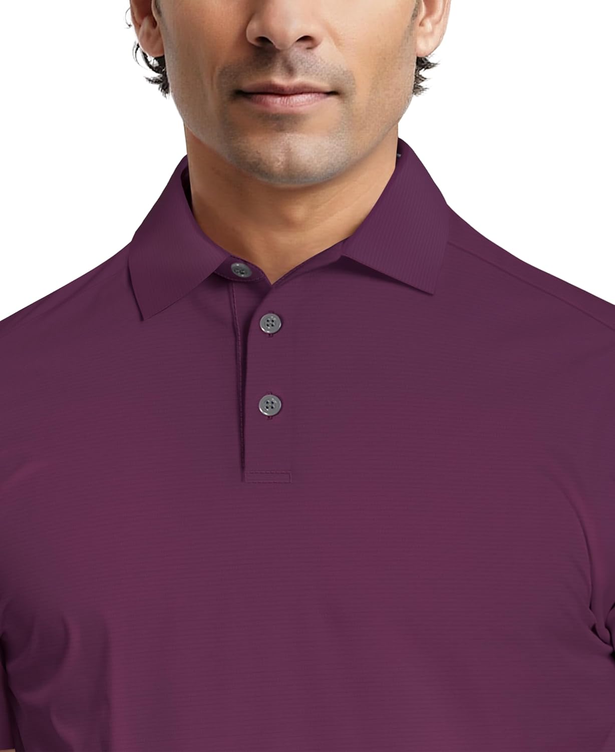PGA Tour Mens Solid Cooling Texture Short Sleeve Golf Polo Shirt - Image 3