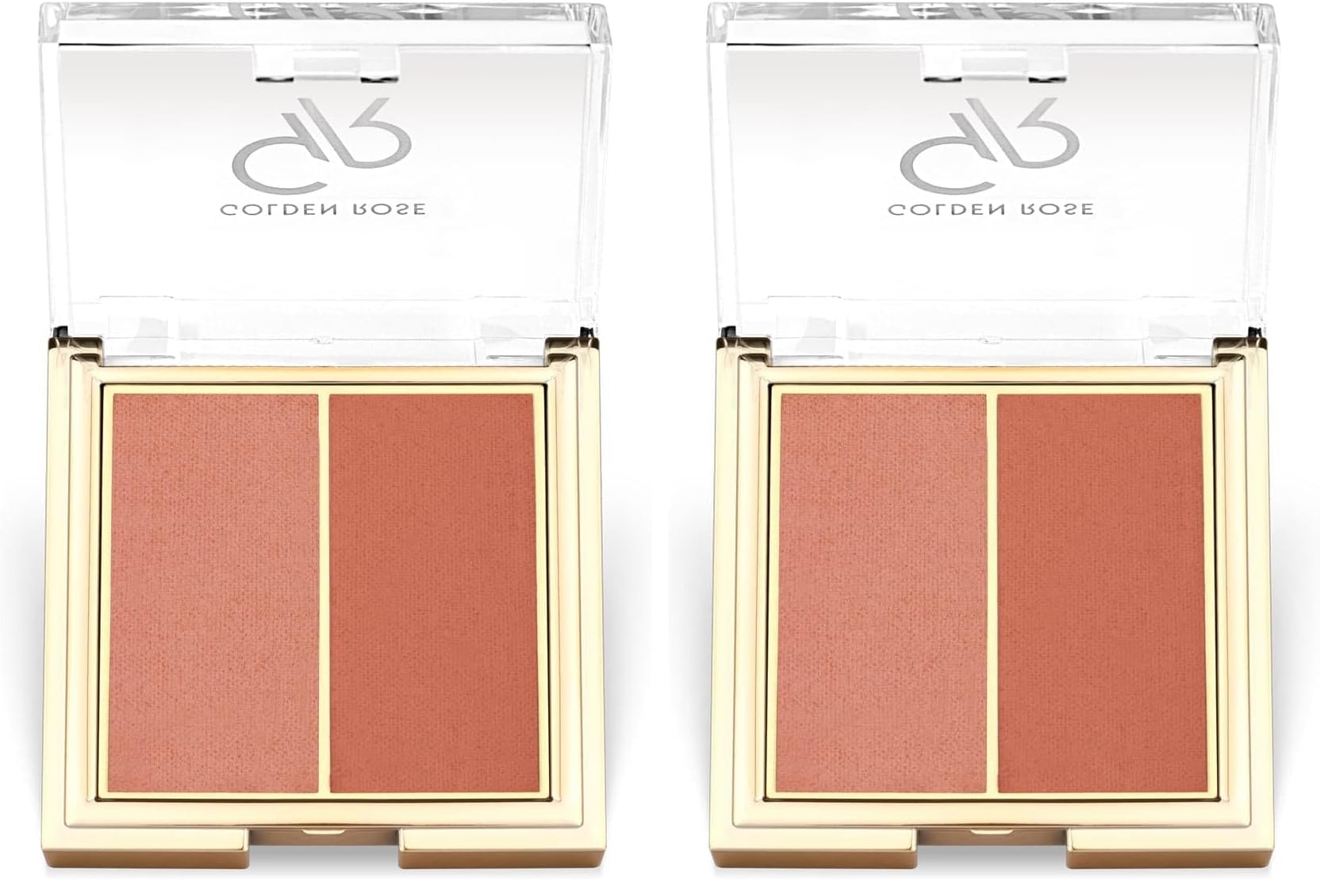 Golden Rose Iconic Blush Duo No: 02 Peachy Coral - İkili Mat ve Saten Allık (2 paketi)
