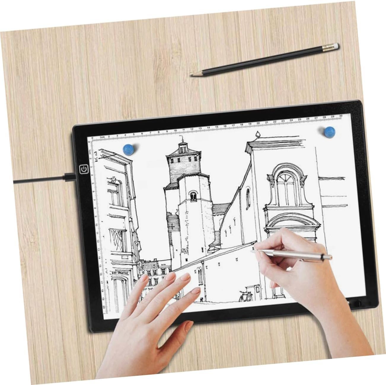 Veemoon Led Drawing Board Tracing Light Box with 3 Brightness Levels USB Cable Included Perfect for and Artists