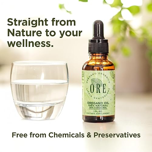 Miniatura 5 de ORE Gotas de aceite de orégano mexicano de 1 onza  80% Carvacrol  Extracto de hierbas silvestres para apoyo inmunológico y respiratorio  Suplemento