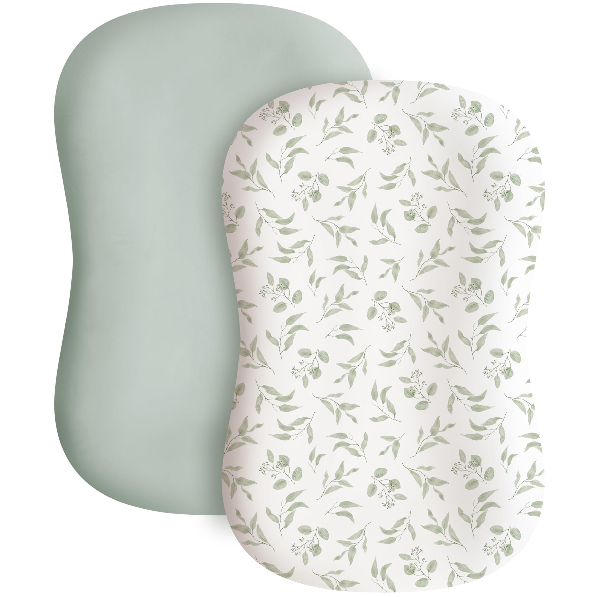Housse de chaise longue bébé extensible et douce lot de 2 vert