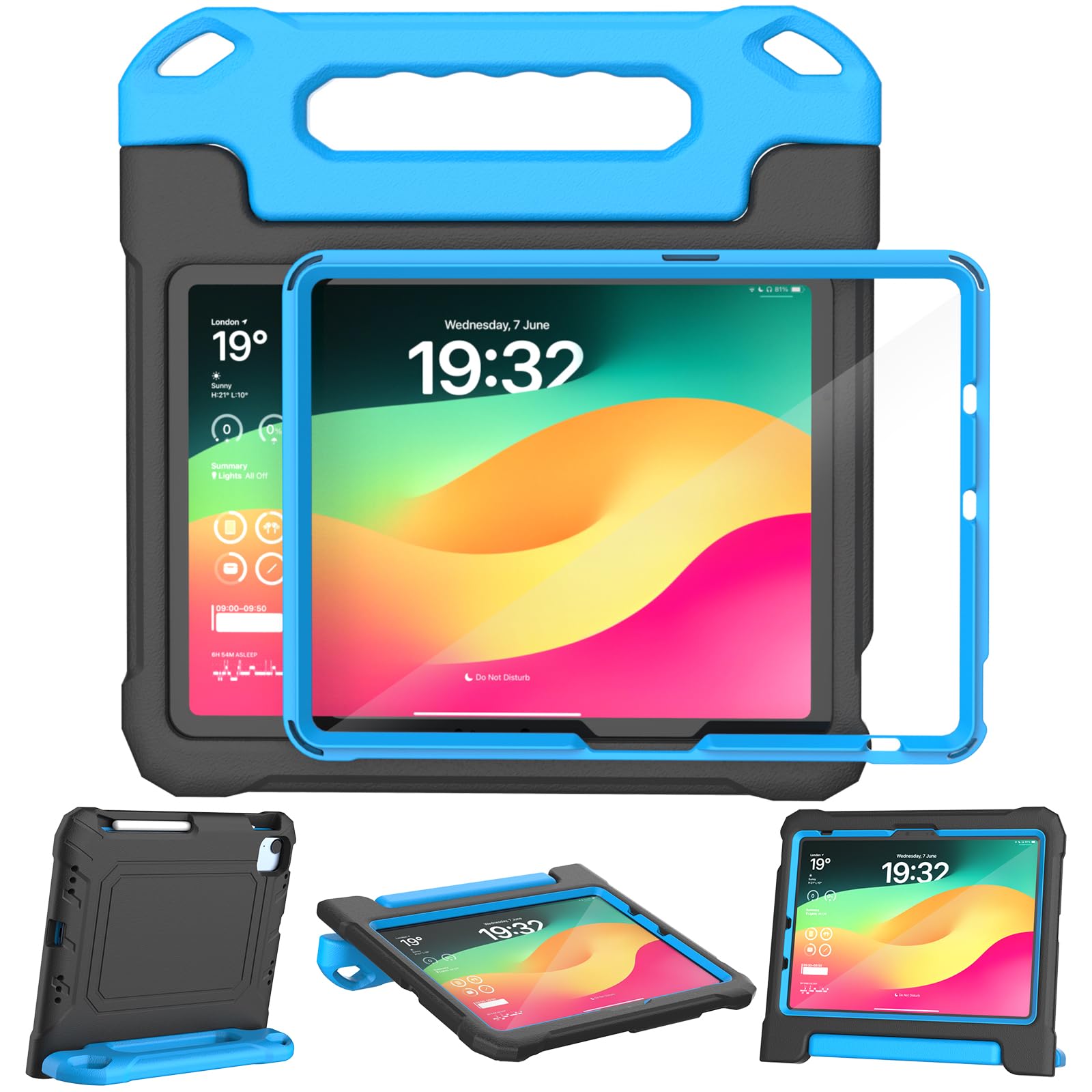 YIHE Kids Case for iPad 11th Gen (A16,11-inch 2025) & 10th Gen (10.9", 2022) | Durable Shockproof Cases for iPad 11th/10th Generation - with Built-in