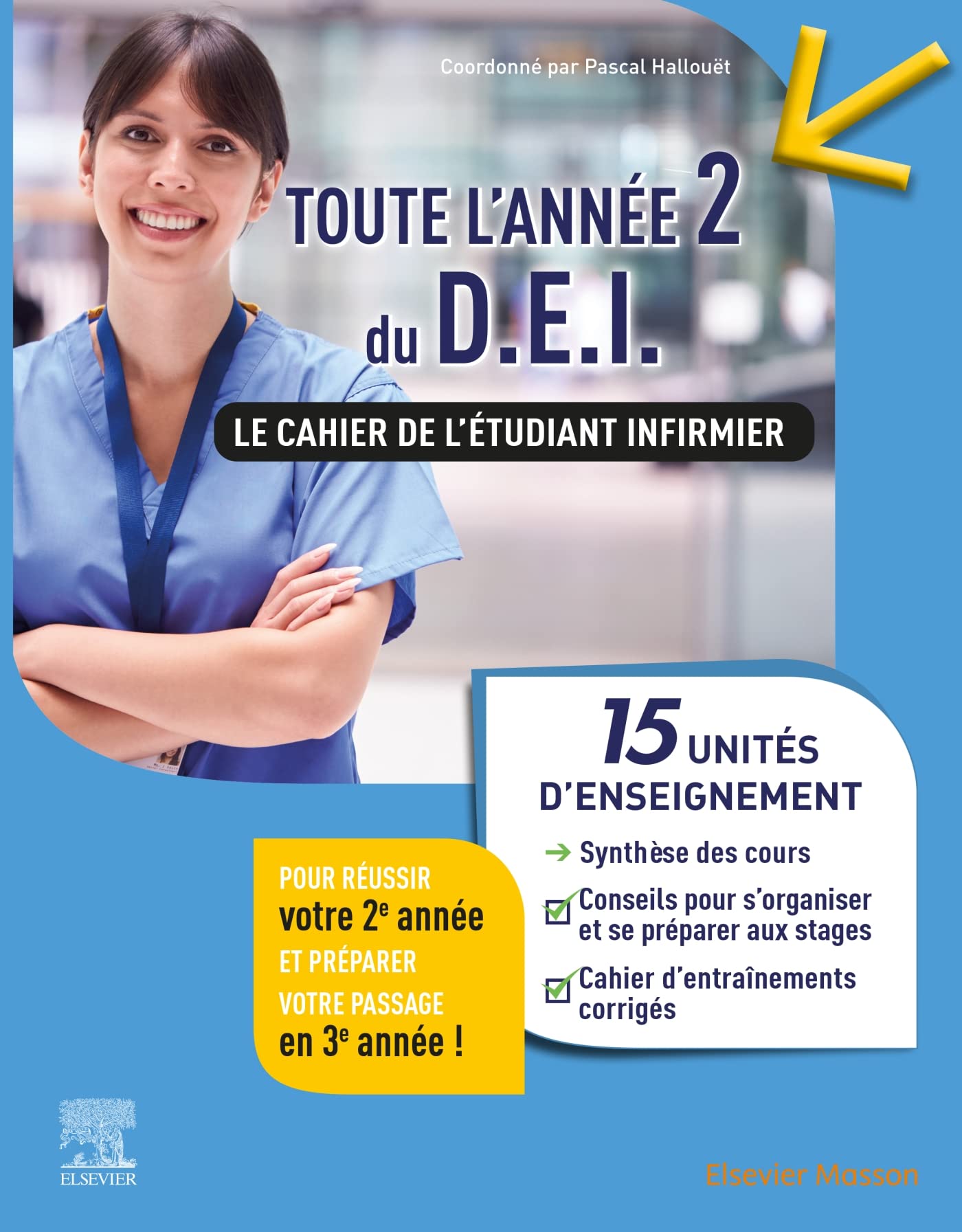 Toute l'année 2 du DEI Le cahier de l'étudiant infirmier: 15 UE : Synthèse des cours + Conseils pour s'organiser et se préparer aux stages + Cahier d'entraîne