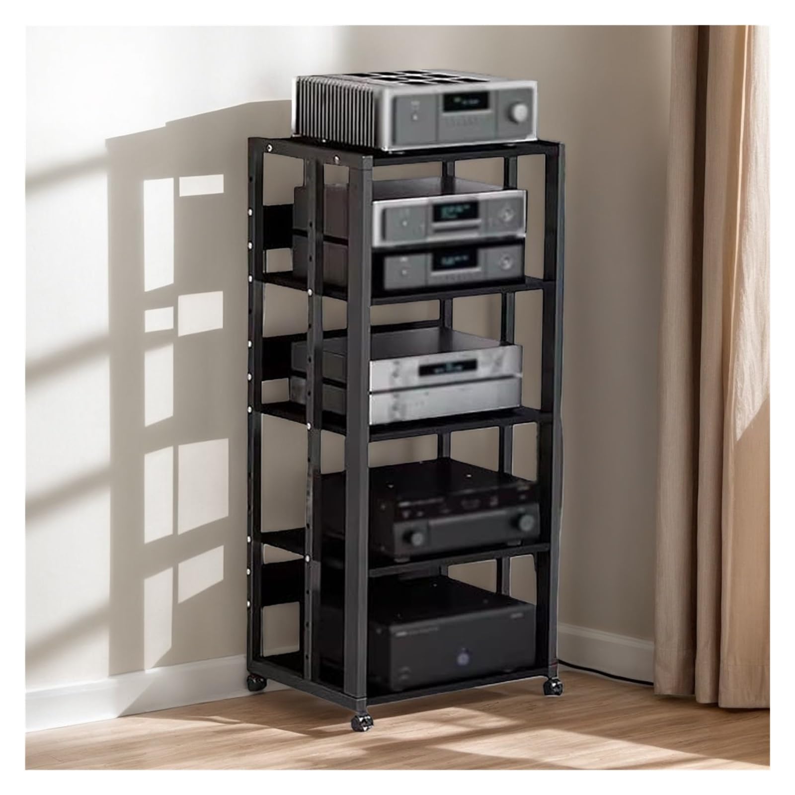 Meuble multimédia d'angle pour salon et home cinéma familial