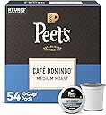 Peet's Coffee Medium Roast Keurig K-Cup Pods, 100% Arabica Coffee - Café Domingo 54 Count (1 Box of 54 Pods)