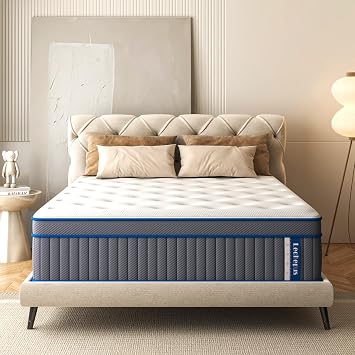 Lechepussleep King Mattress,14 Inch King Size Hybrid Mattress Plush Memory Foam with Pocket Coils,Soft & Support for Pressure Relief,Bed in Box