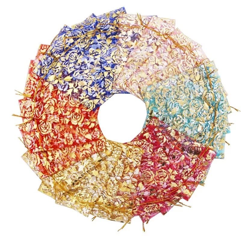 Swastikart 10X14 Cms Pack of 200 Pcs Shagun Organza Drawstring Gift Bags Favor Bags for Jewelry and Return Gift Packing on Janmashtmi (Mix Color) (B0BDX8NZN3) Amazon Price History, Amazon Price Tracker
