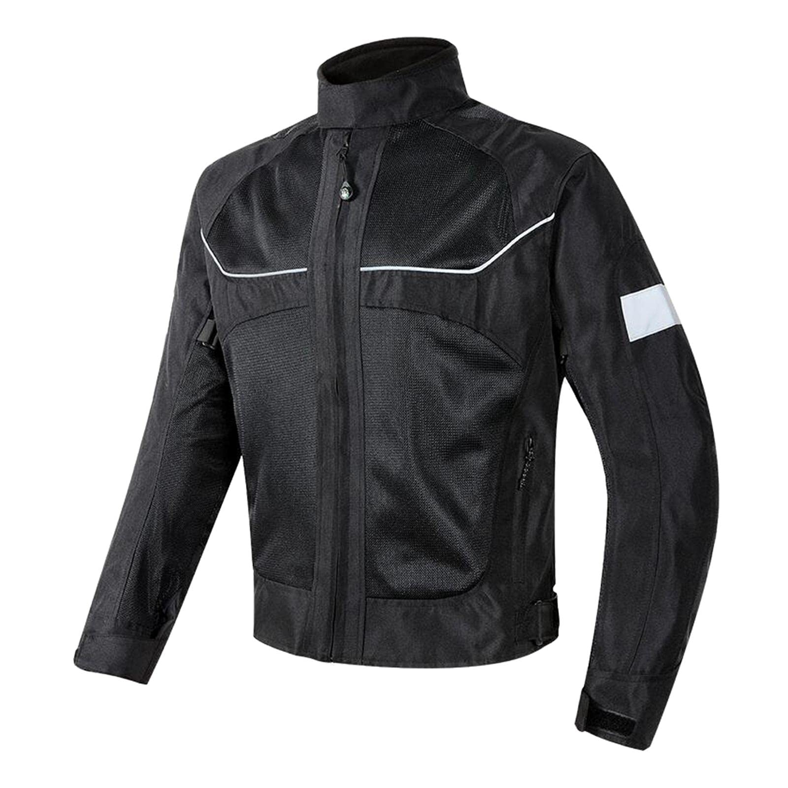 Giacca Da Motociclista Giacca Da Motocross Protezione Dagli Impatti Cappotto Protettivo in Rete Traspirante Riflettente per L'estate in Motocicletta, nero S