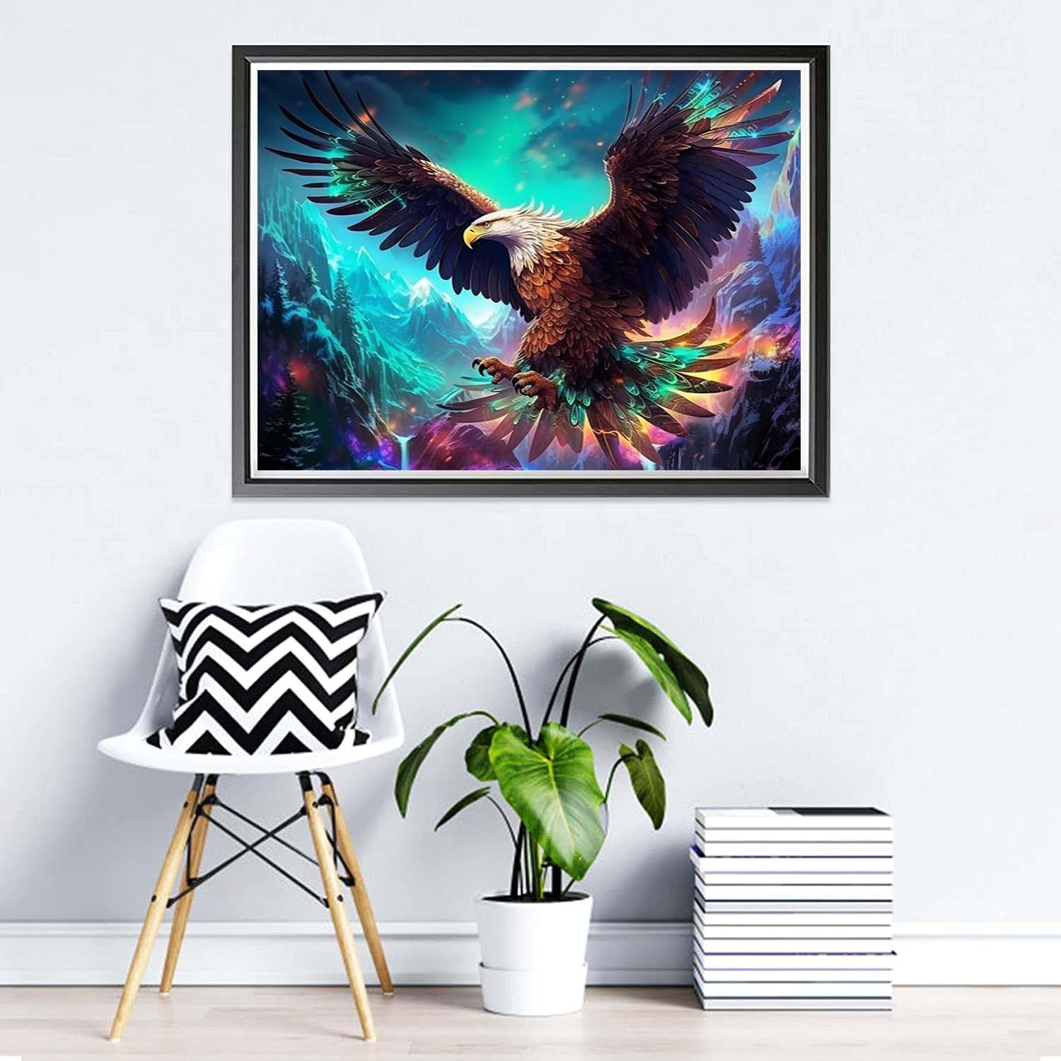 Hoobee Diamond Painting Adler 30x40cm - 5D Diamantmalerei Set Für Erwachsene & Anfänger