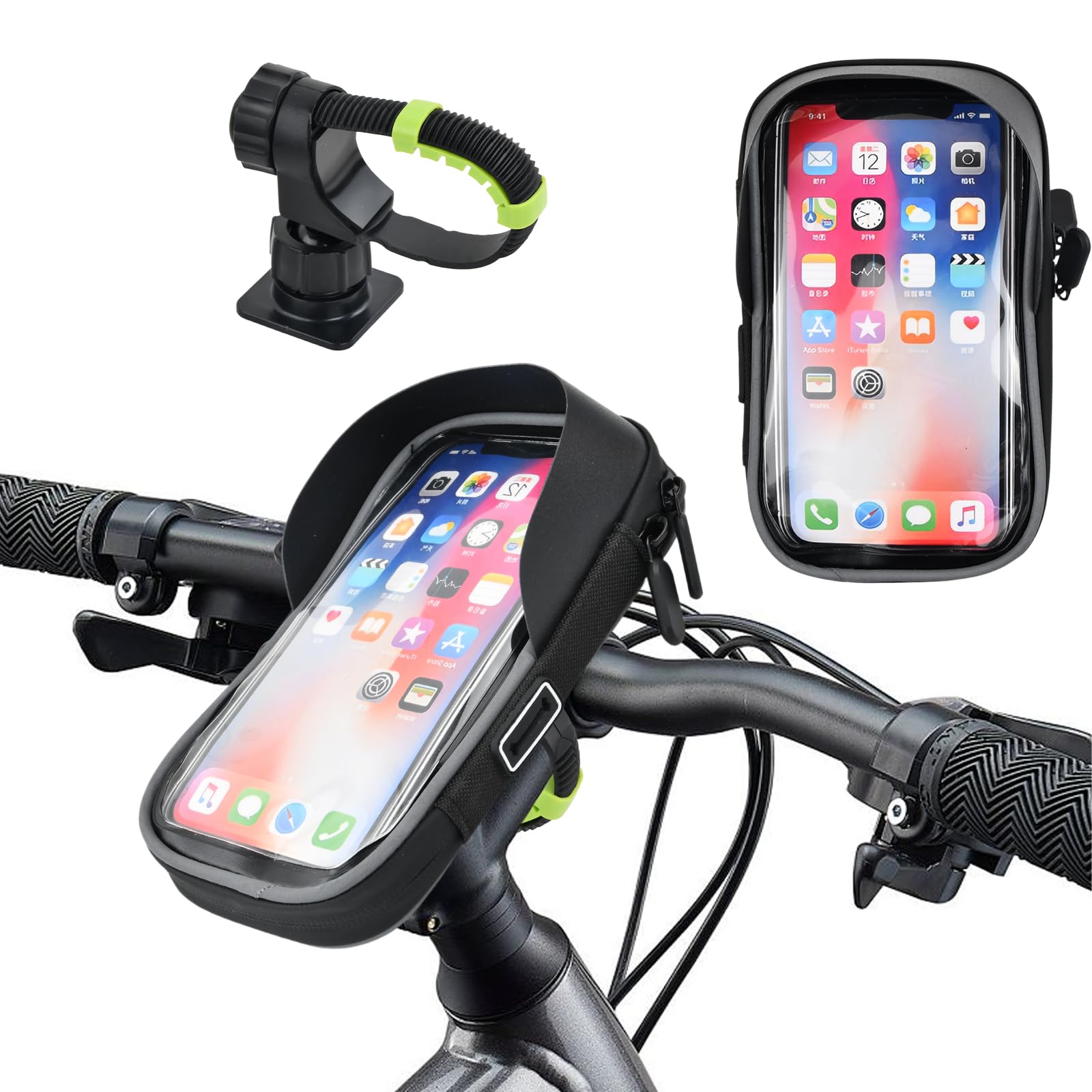 Samlonge 2-IN-1 Fahrradtasche Rahmen, Wasserdicht Lenkertasche